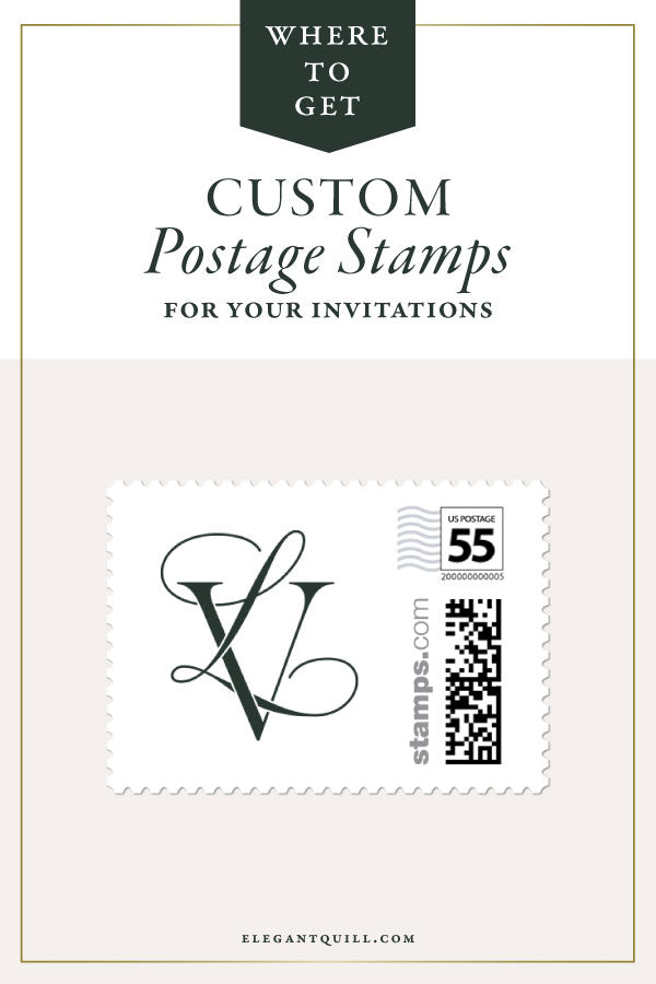 how to get custom postage stamps for your wedding invitations