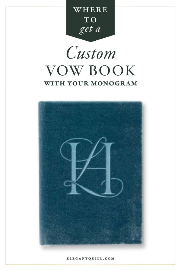 how to get custom vow books with your wedding monogram