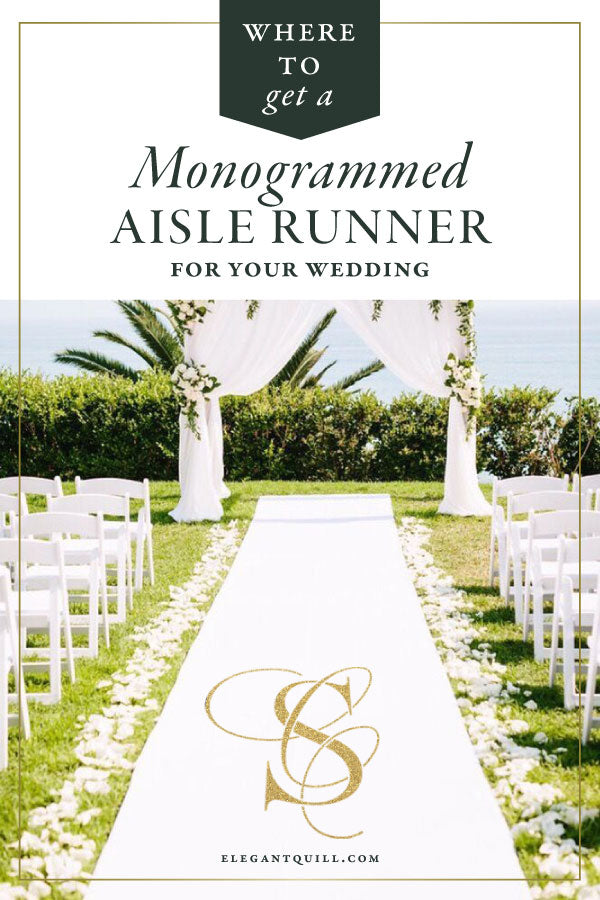 how to get a monogrammed aisle runner for your wedding