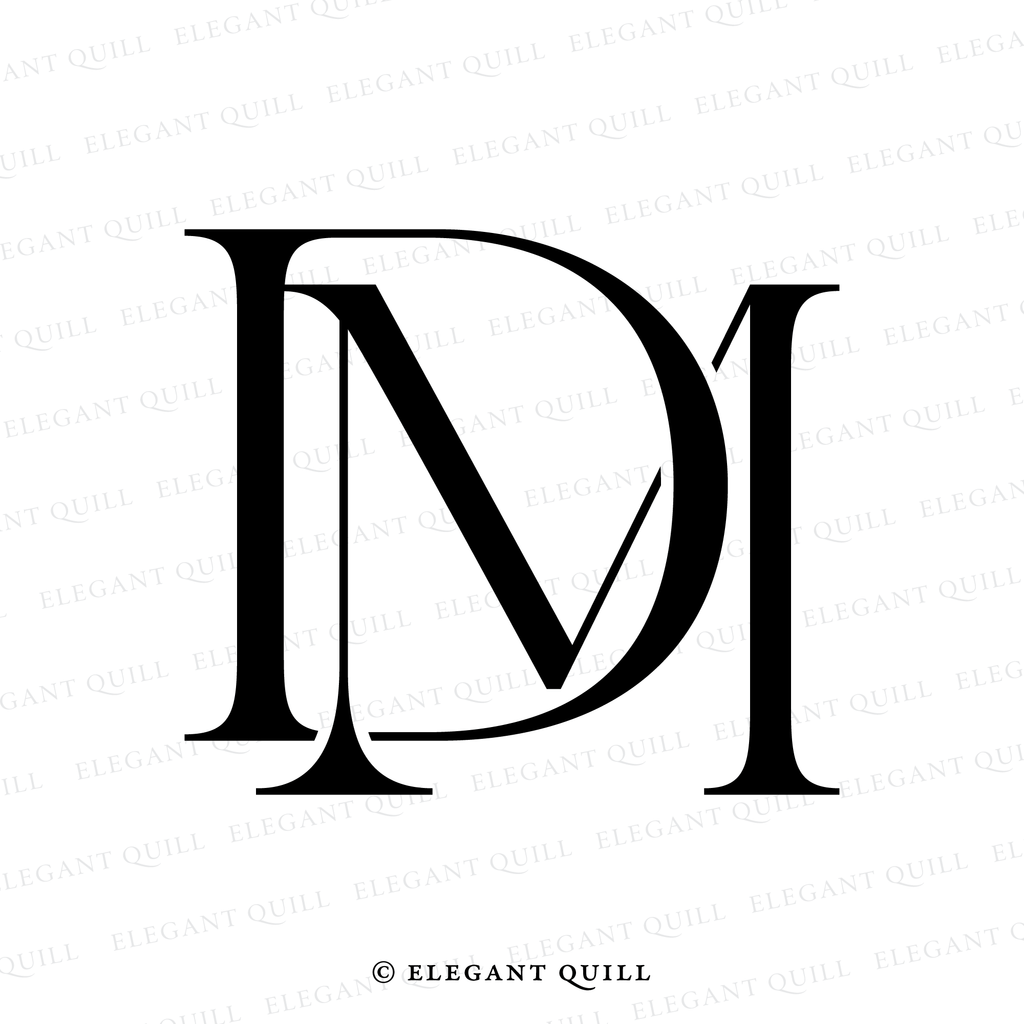 2 letter logo, DM initials