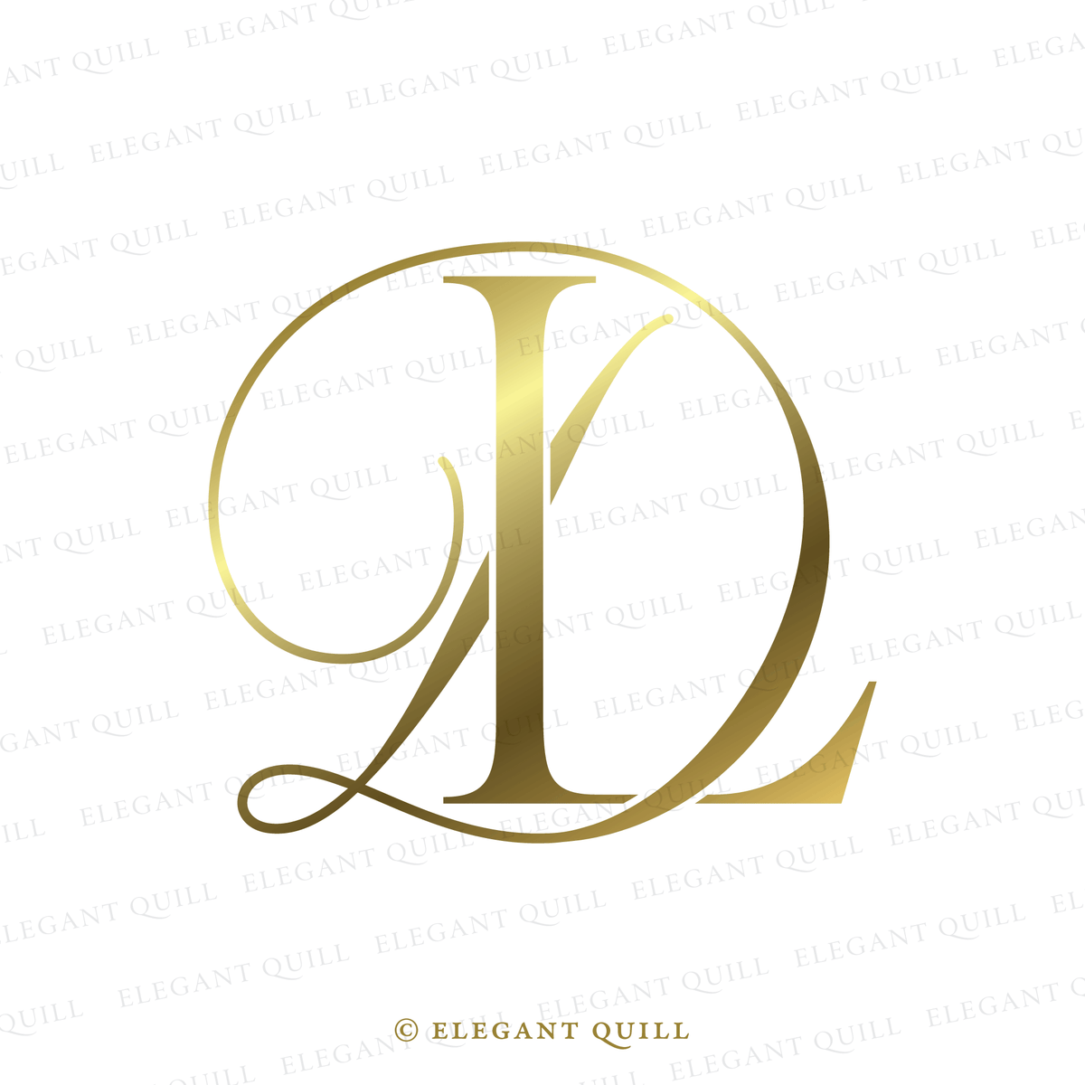 2 Letter Logo Design, MC Initials – Elegant Quill