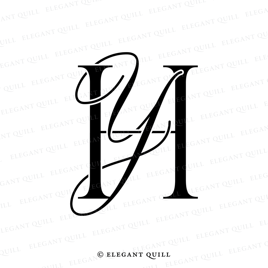 2 letter logo design, YH initials