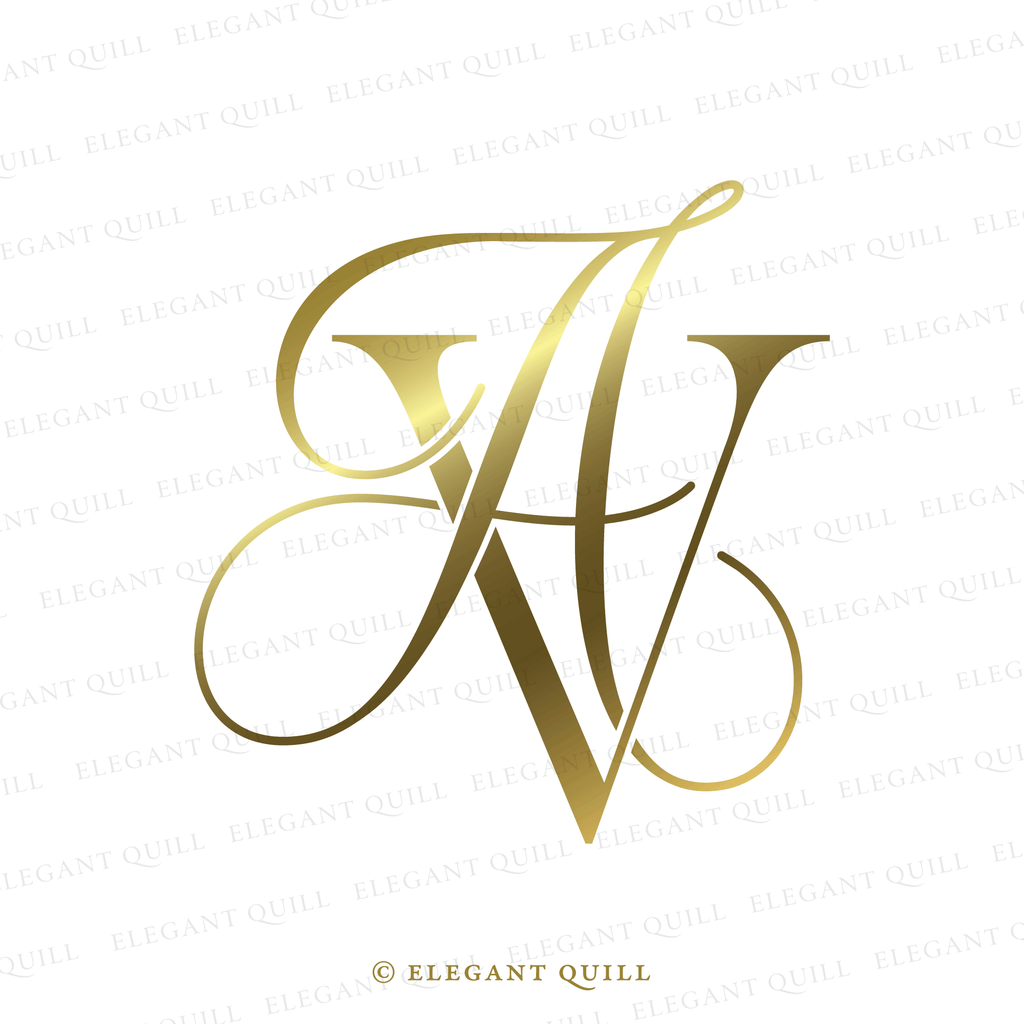 dance floor monogram, AV logo gold