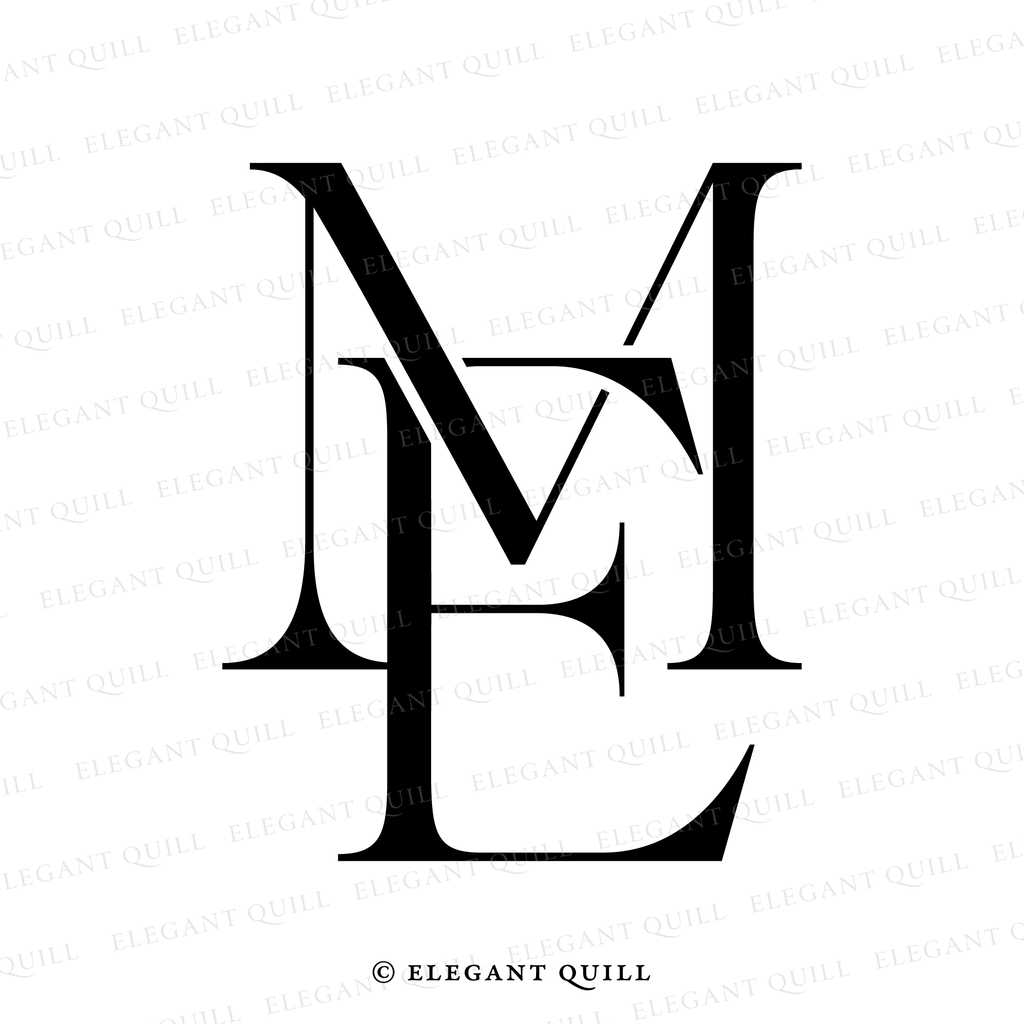 dance floor monogram, EM initials