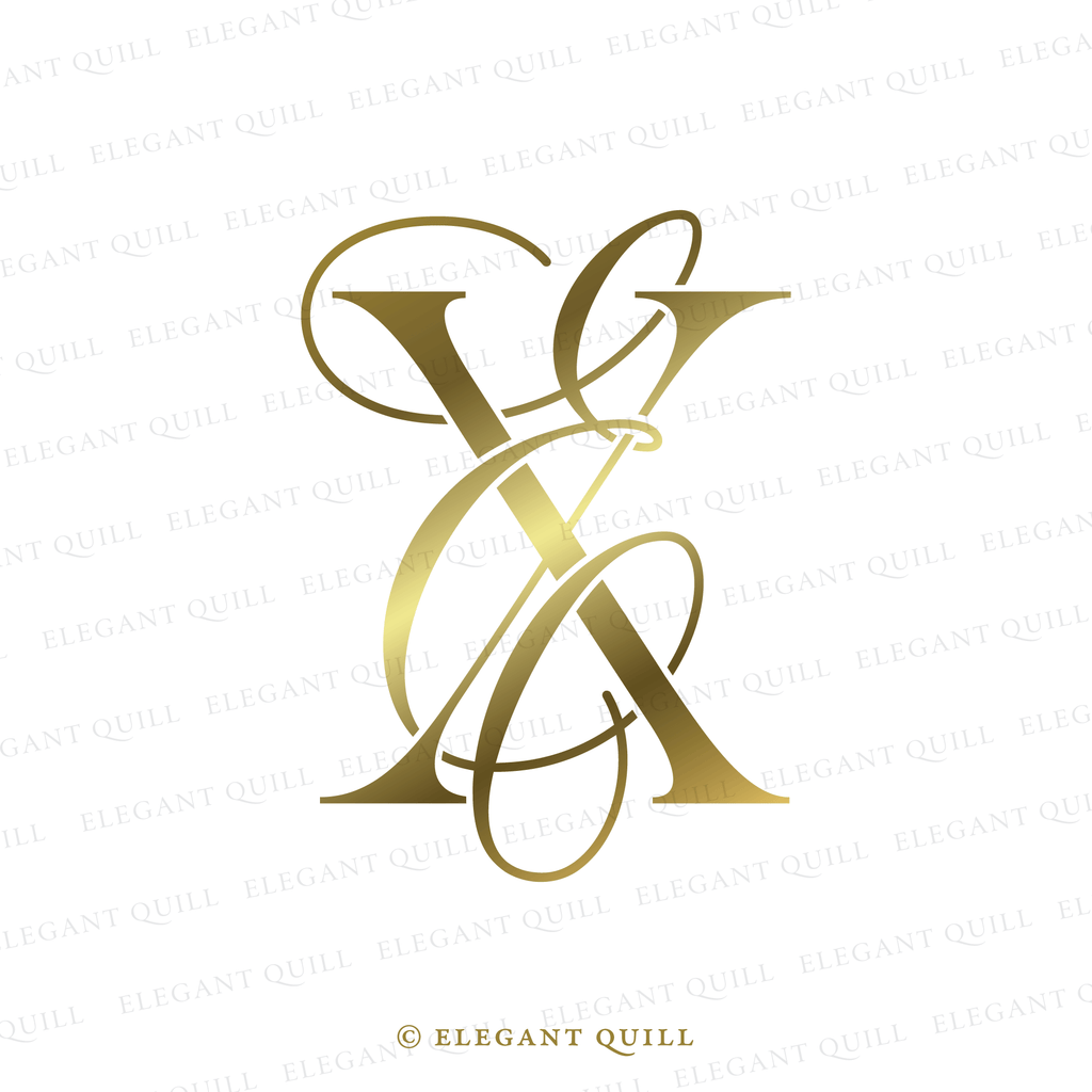 elegant logo, EX initials