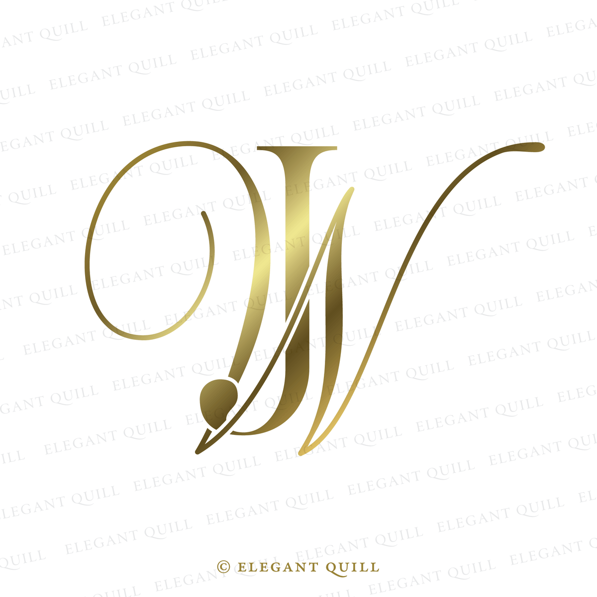 Elegant Logo, LV Initials – Elegant Quill