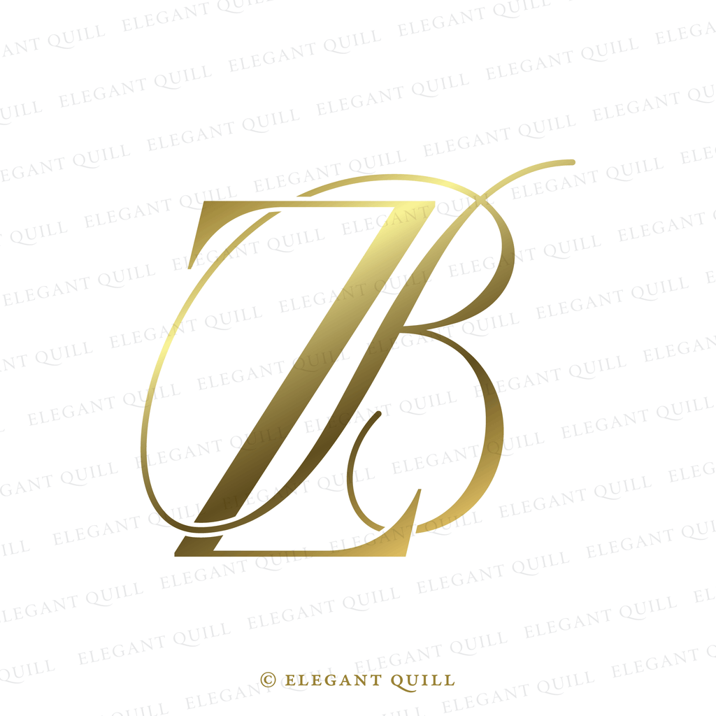 married couple monogram, BZ logo