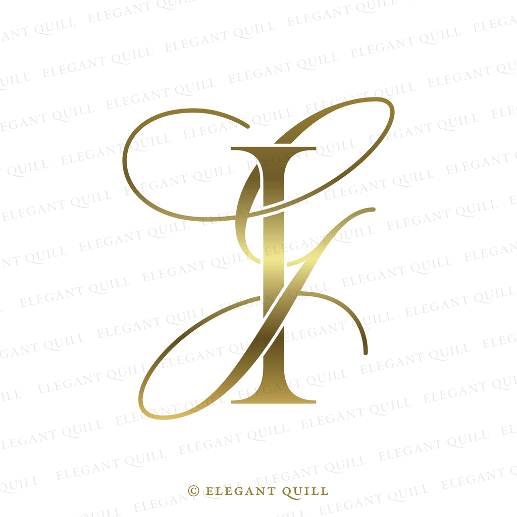 minimalist logo, GI initials