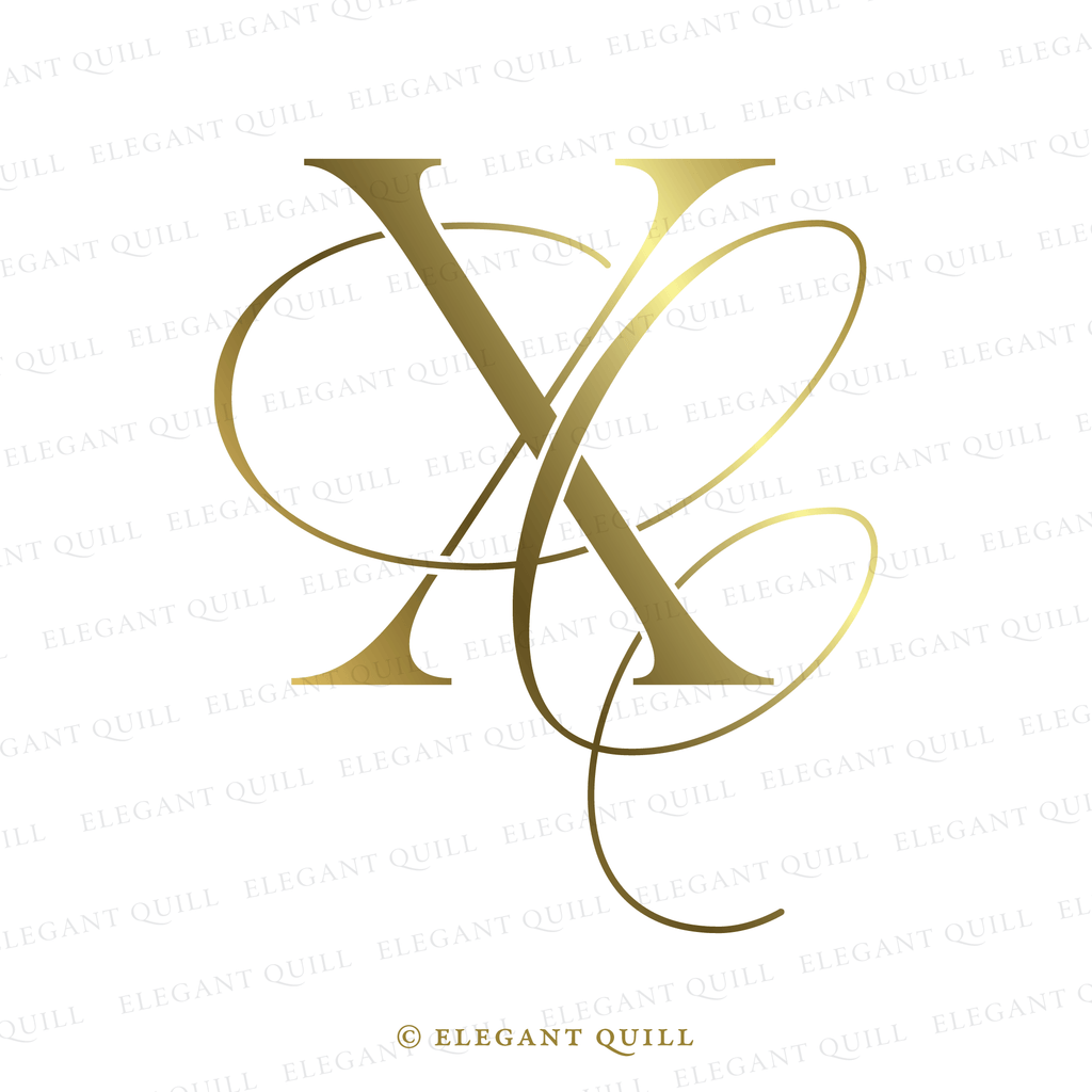 minimalist logo design, CX logo gold