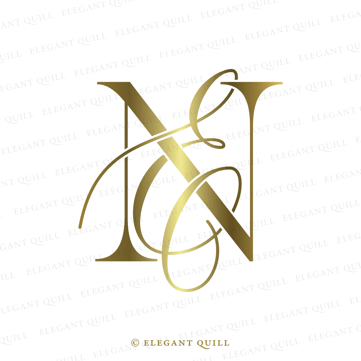 CLN - Choose your Monograms: Modern black, Elegant white