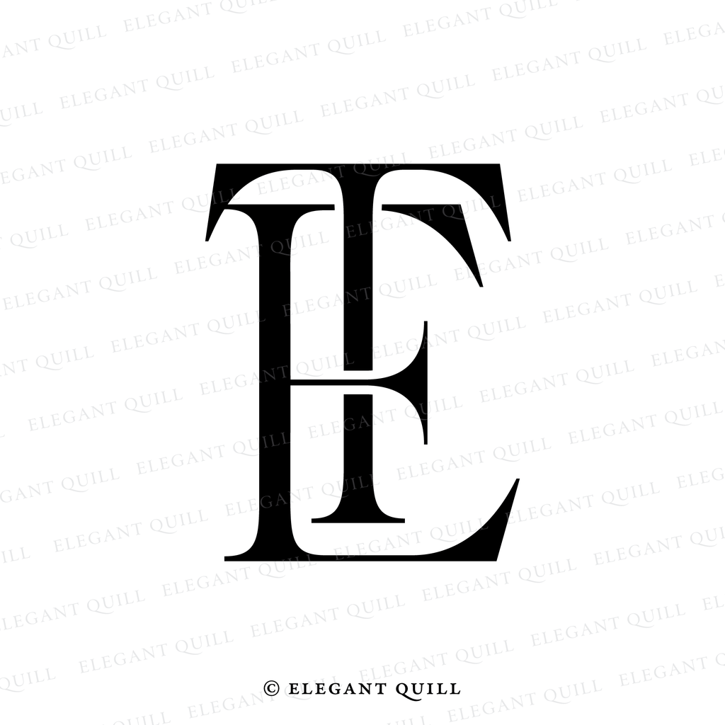 modern logo, ET initials