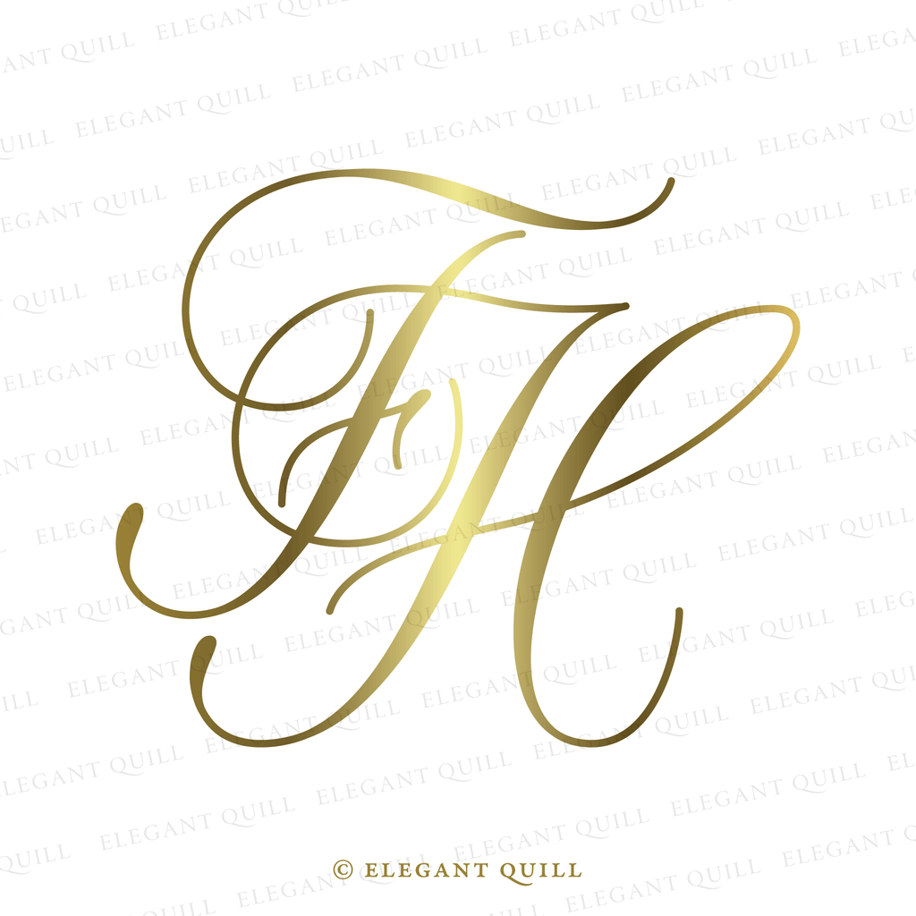 modern logo design, FH initials