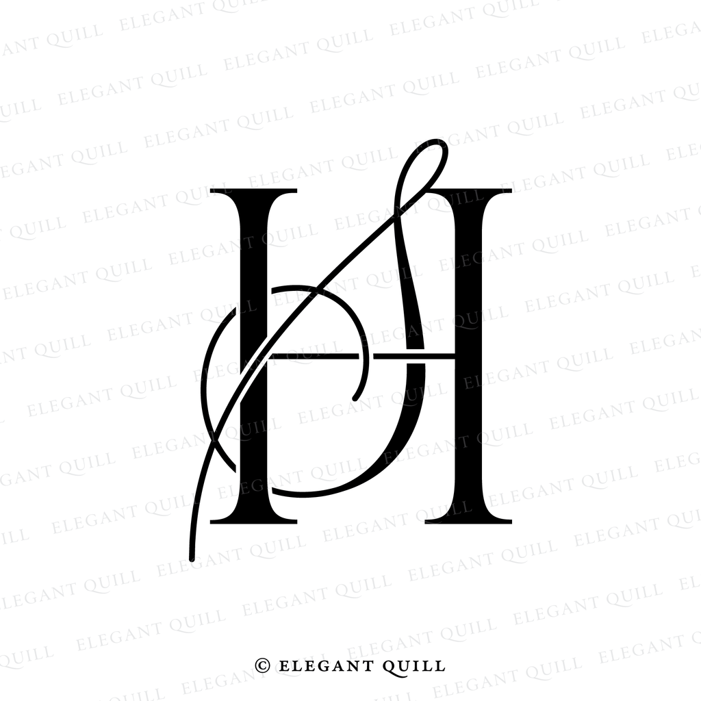 modern logo design, SH initials