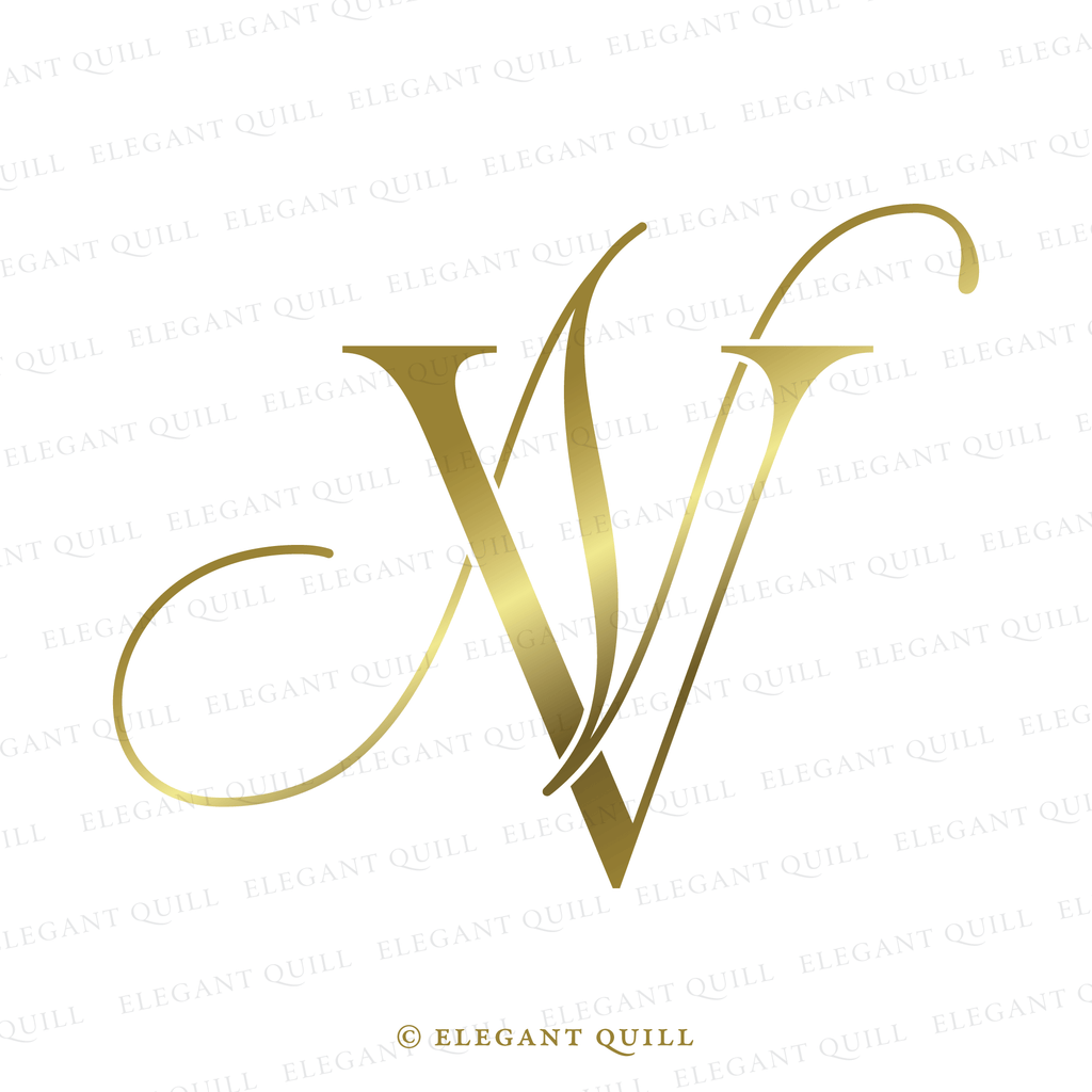monogram, NV initials