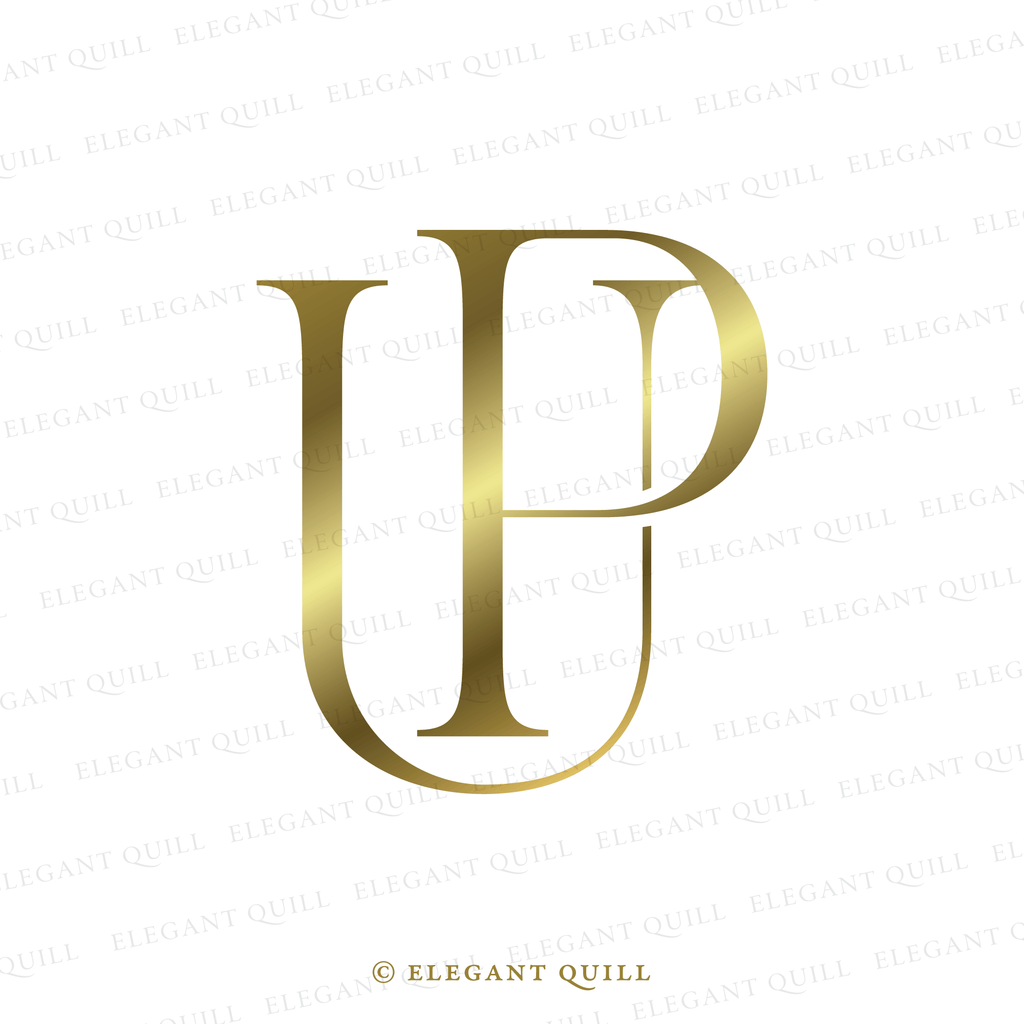 monogram, PU initials