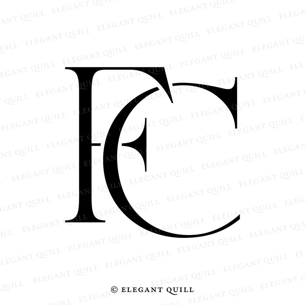 monogram initials, CF