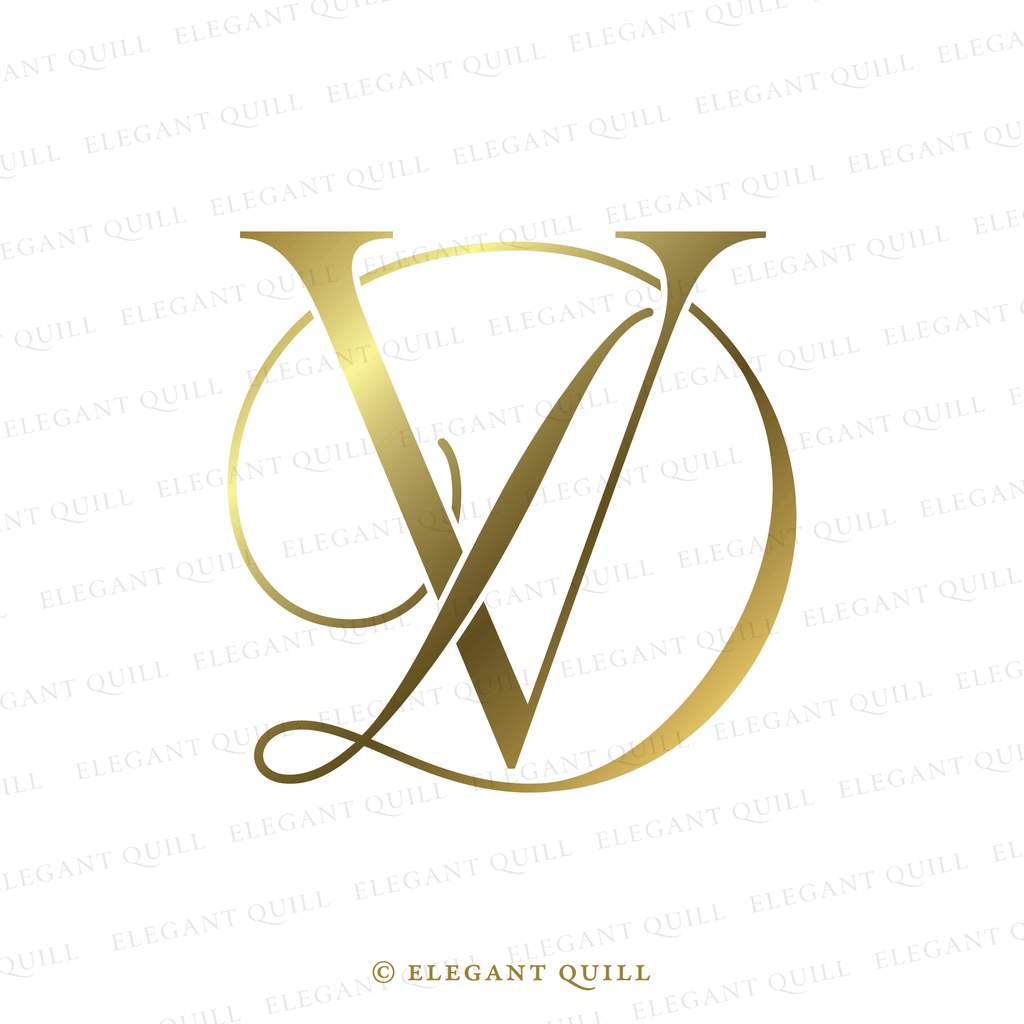 monogram initials, DV
