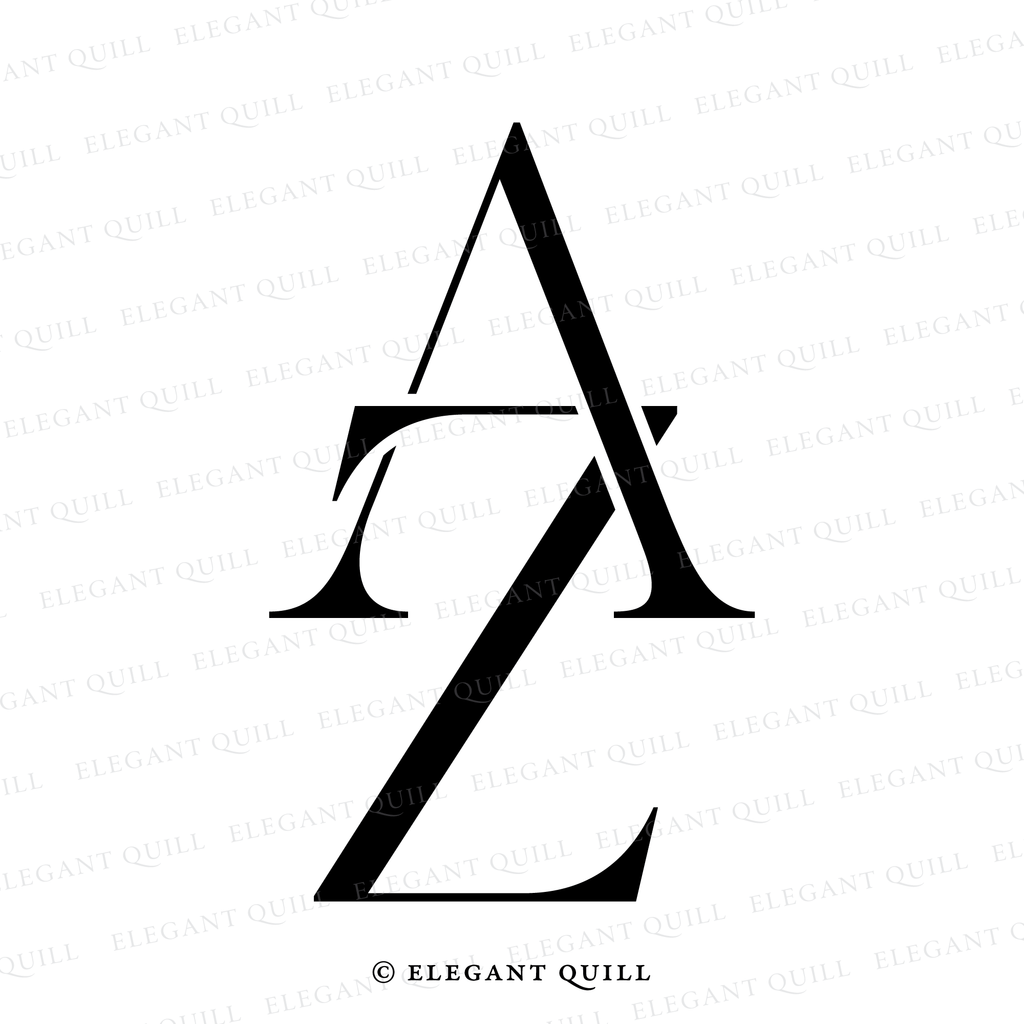 monogram logo, AZ initials