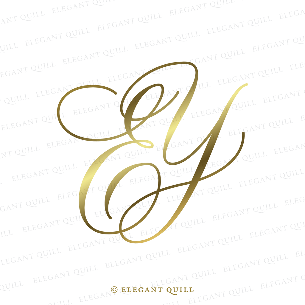 monogram logo, EY initials