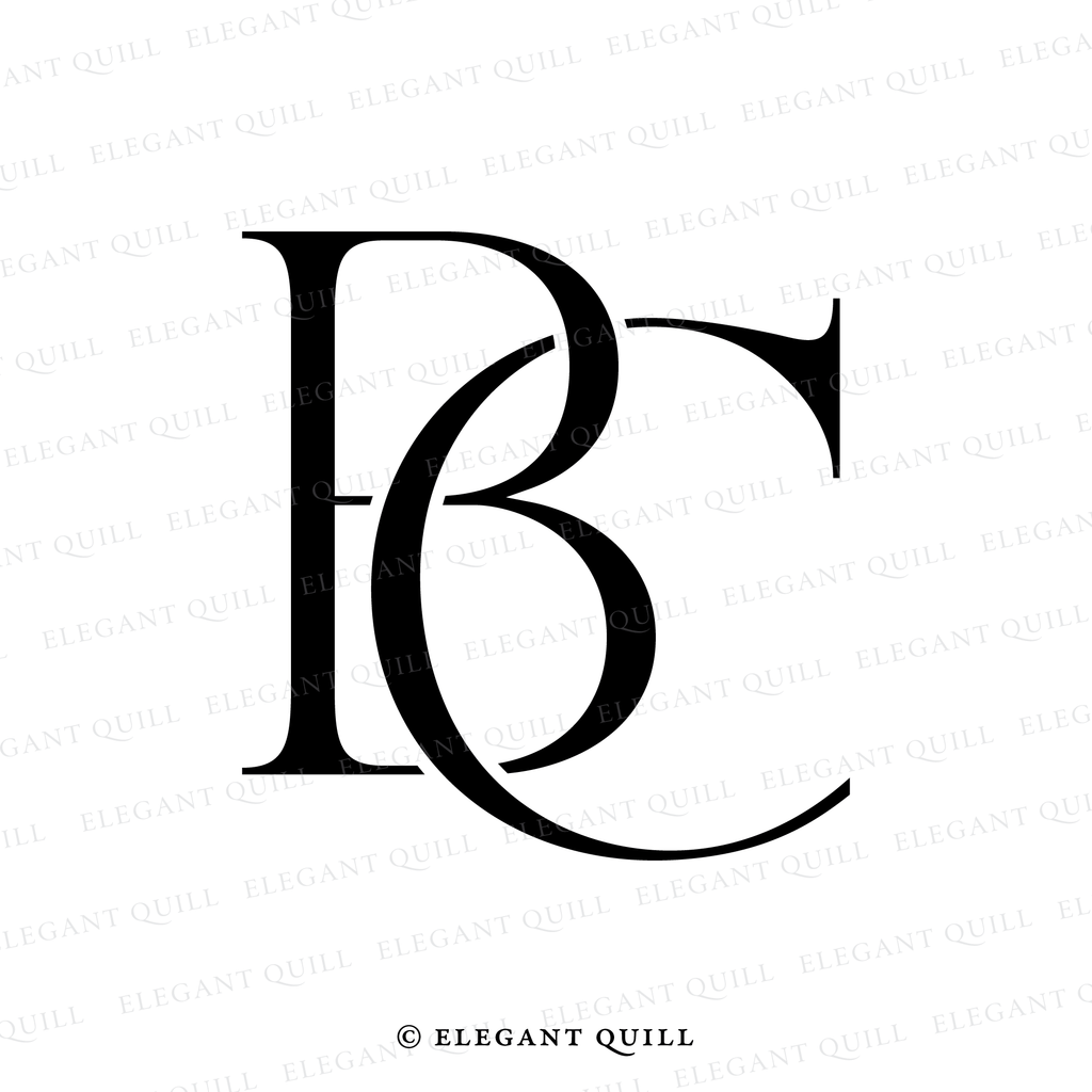 monogram logo design, BC initials