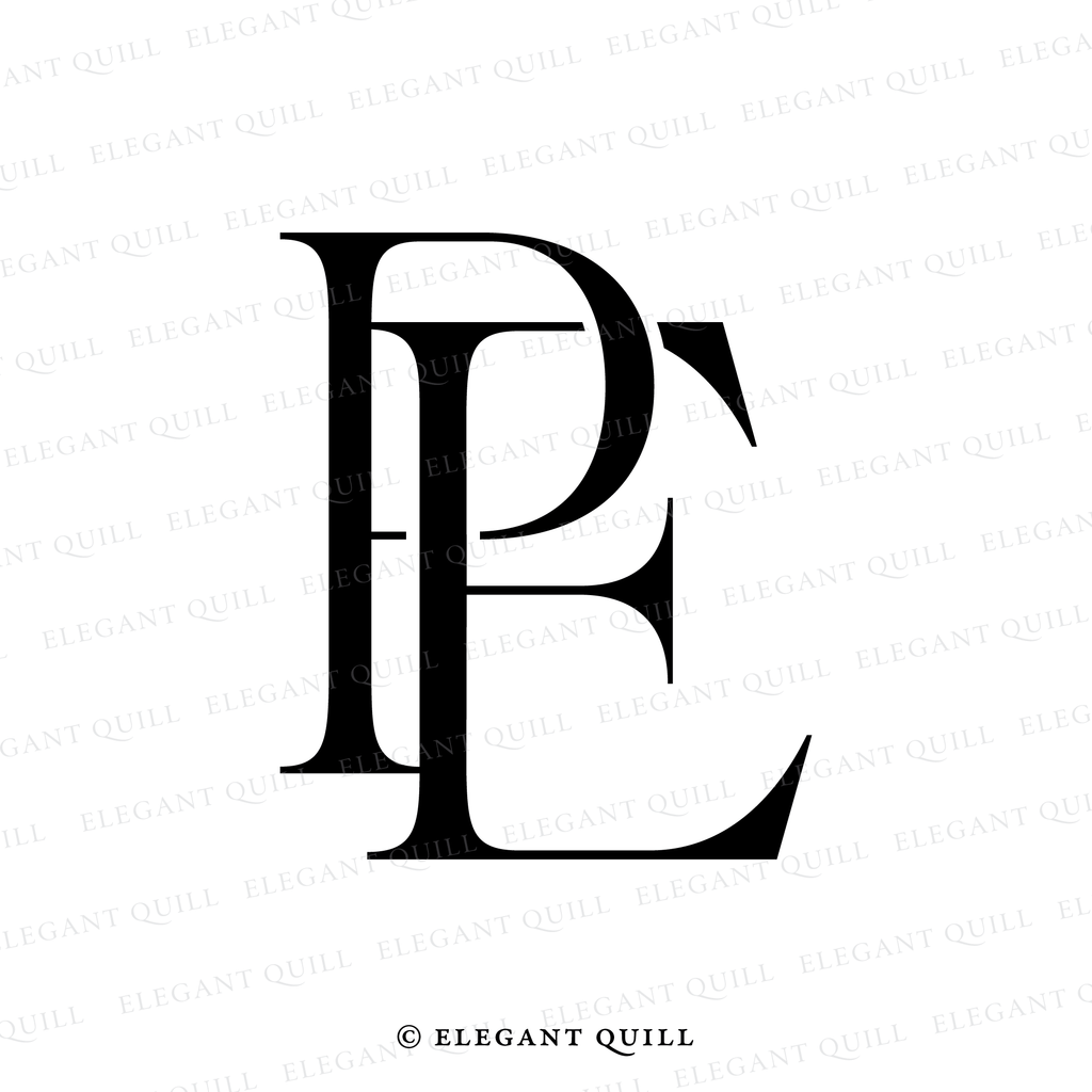 monogram logo design, EP initials