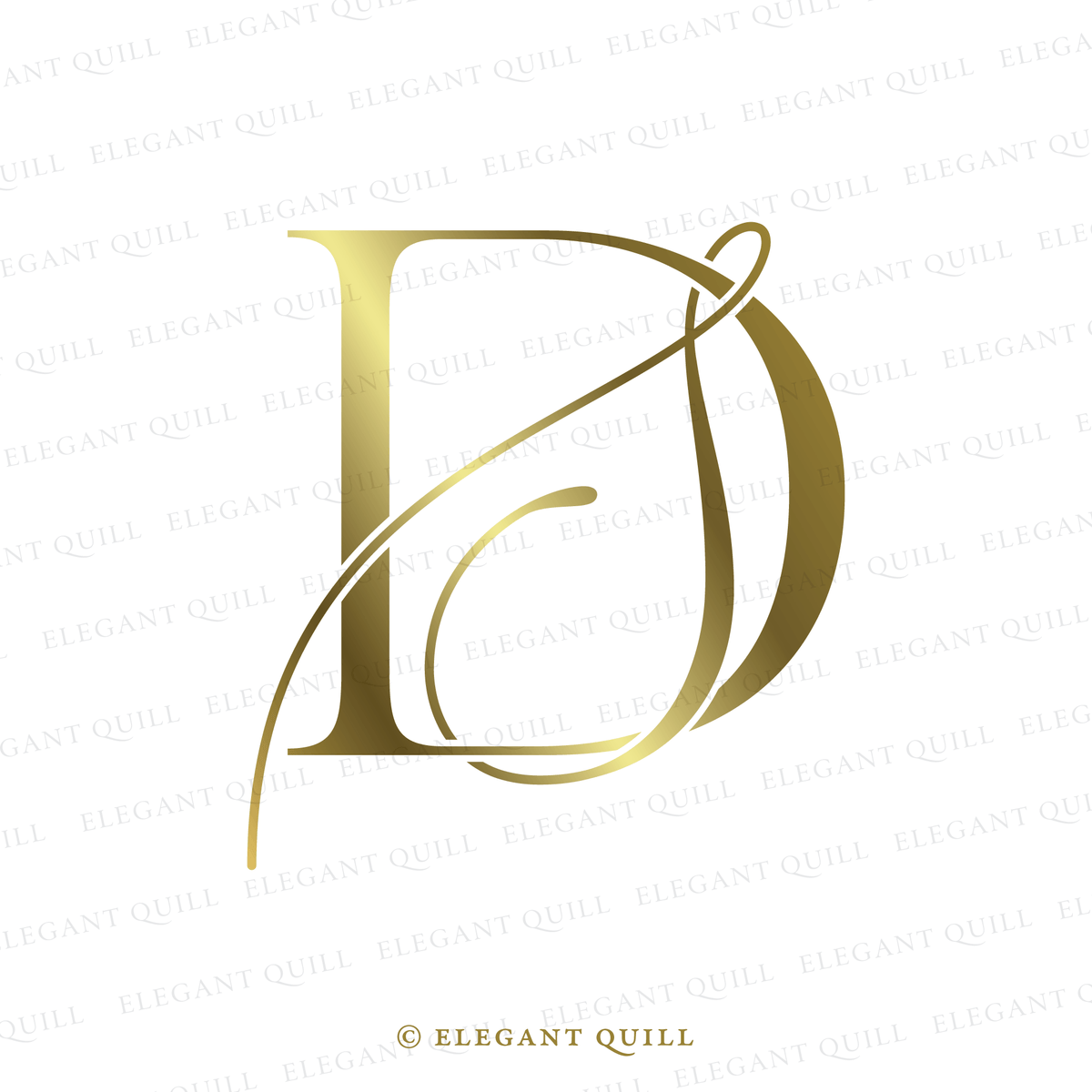 Personal Logo, DS Initials – Elegant Quill