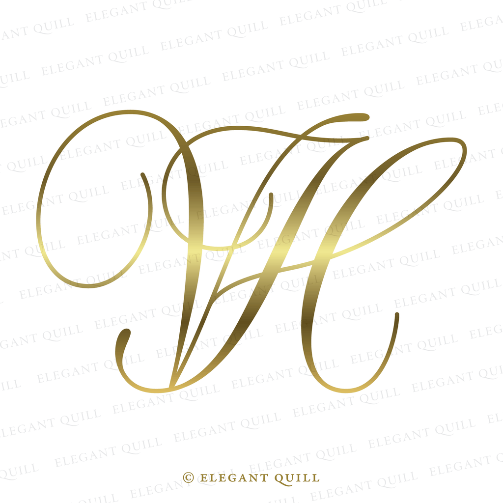 personal brand logo, HV initials