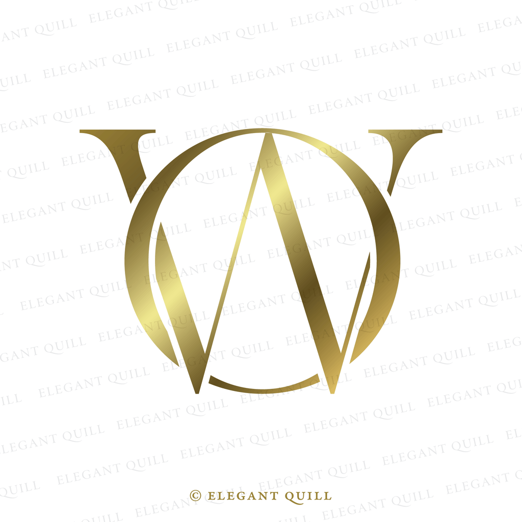 simple logo design, OW initials
