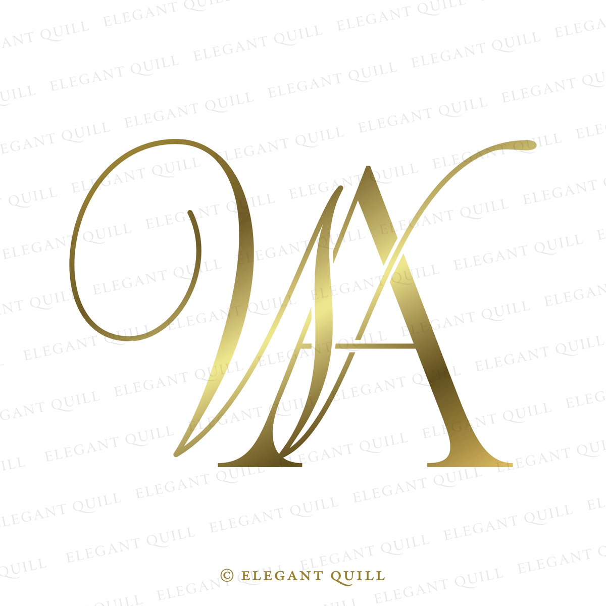 Simple Logo Design, LV Initials – Elegant Quill