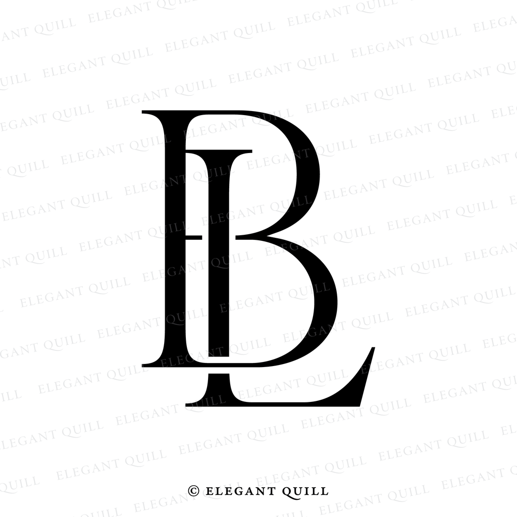 simplistic logo, BL initials