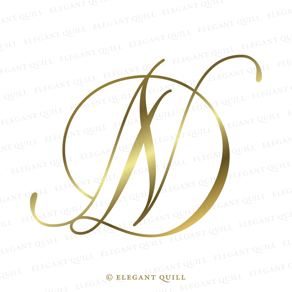 simplistic logo, DN initials
