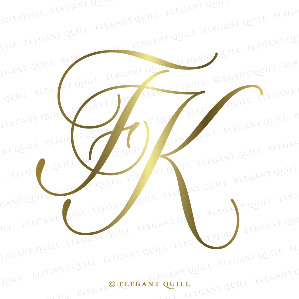 simplistic logo, FK initials