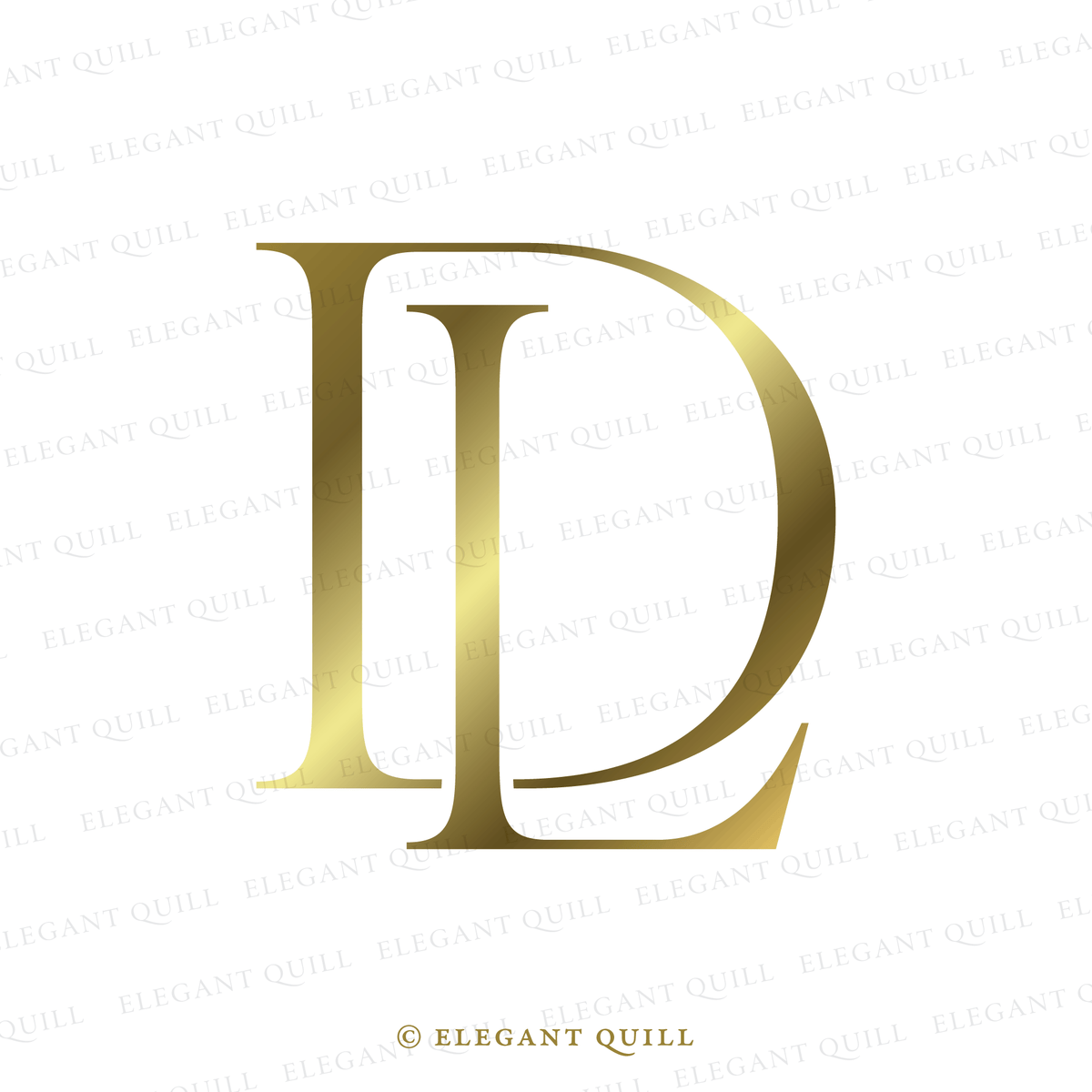 2 Letter Logo Design, MP Initials – Elegant Quill