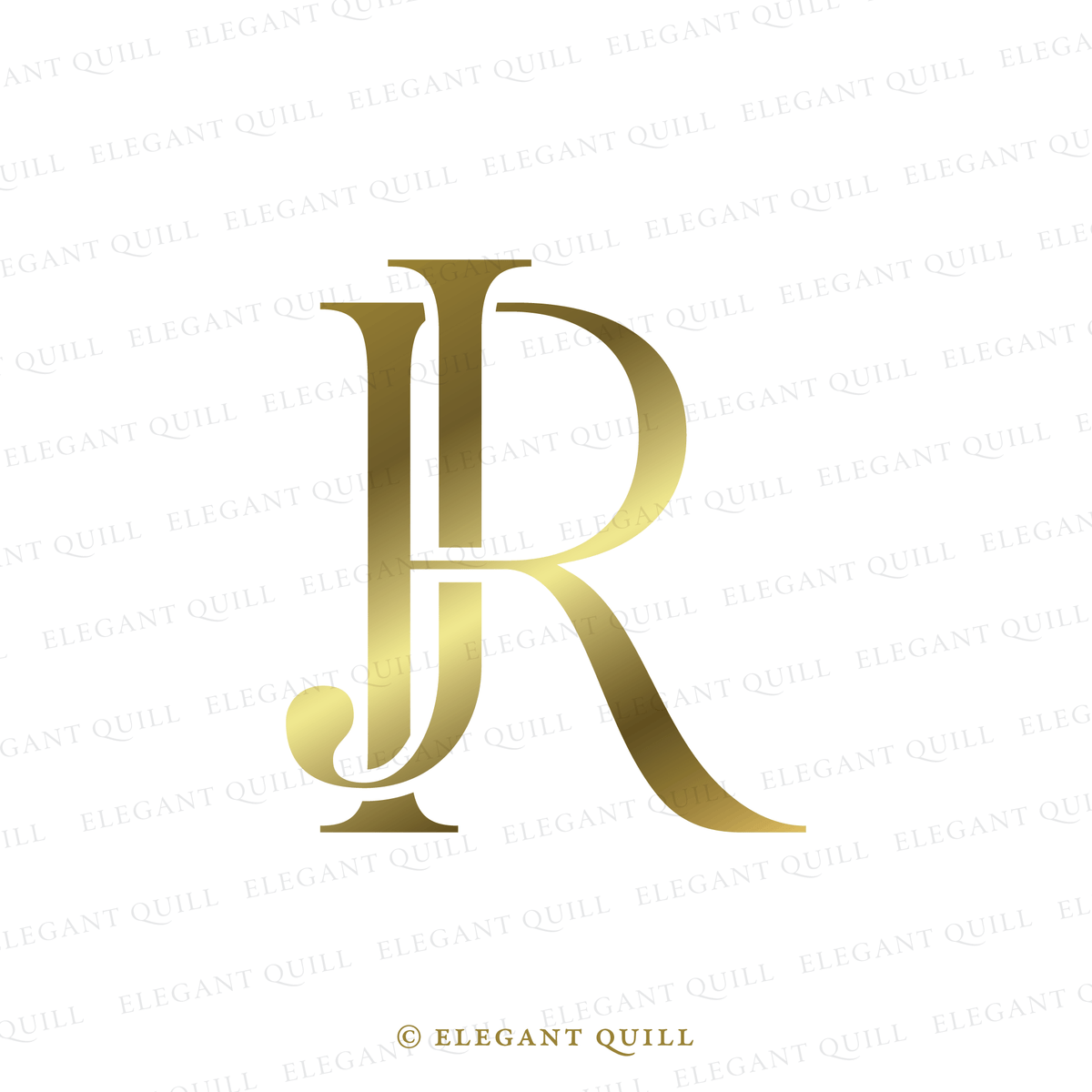 2 Letter Logo Design, MC Initials – Elegant Quill