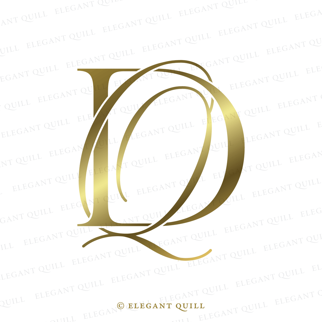 wedding gobo, QD initials
