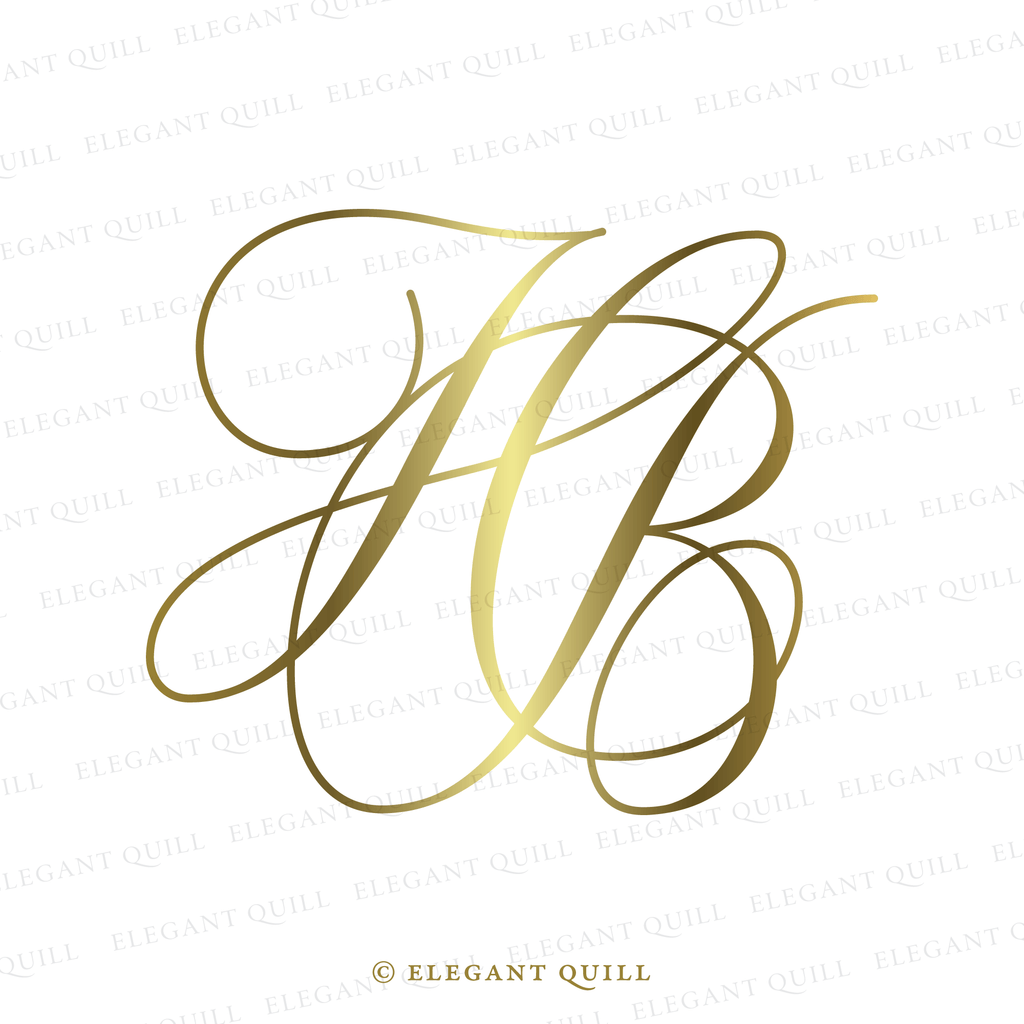wedding gobo design, BH initials