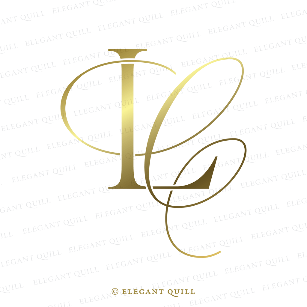 wedding gobo design, CL logo gold