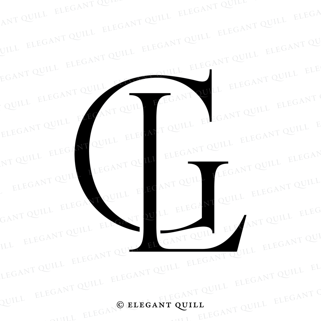 wedding gobo design, GL initials