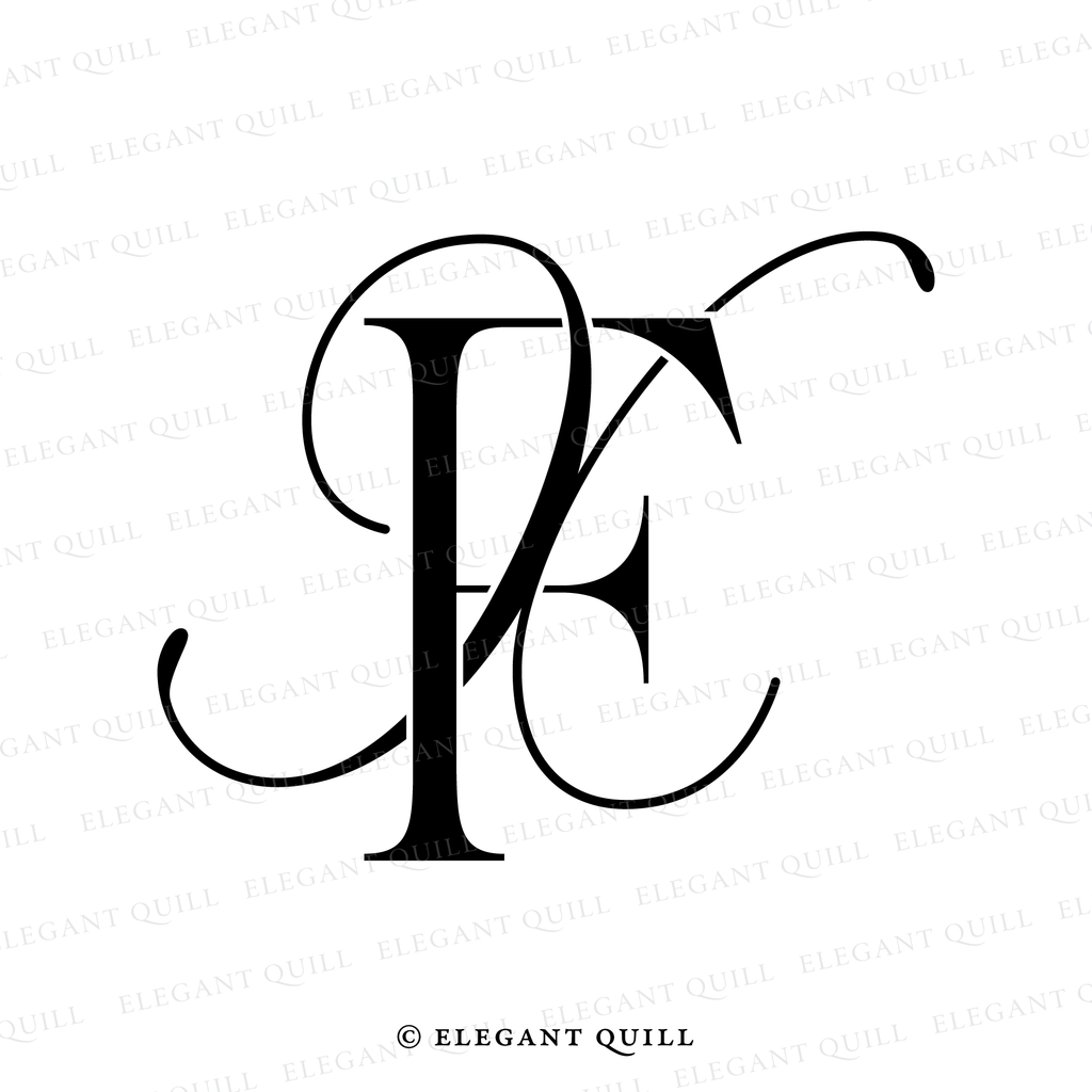 wedding gobo design, XF initials