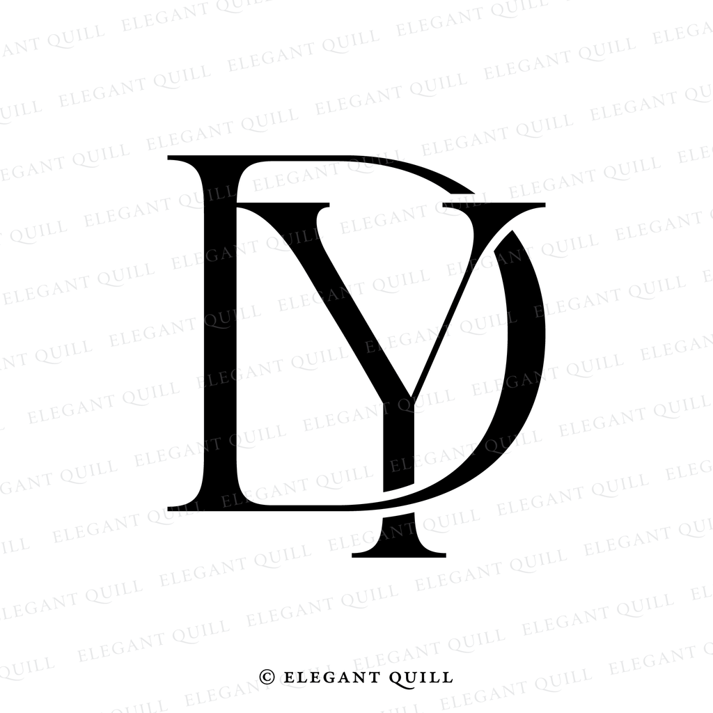 wedding gobo monogram, DY initials