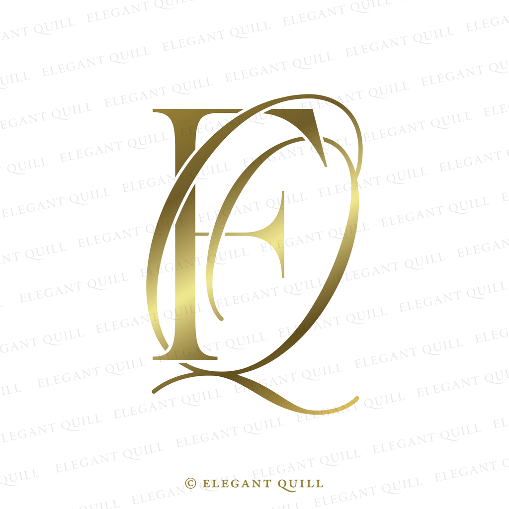 wedding gobo monogram, QF initials