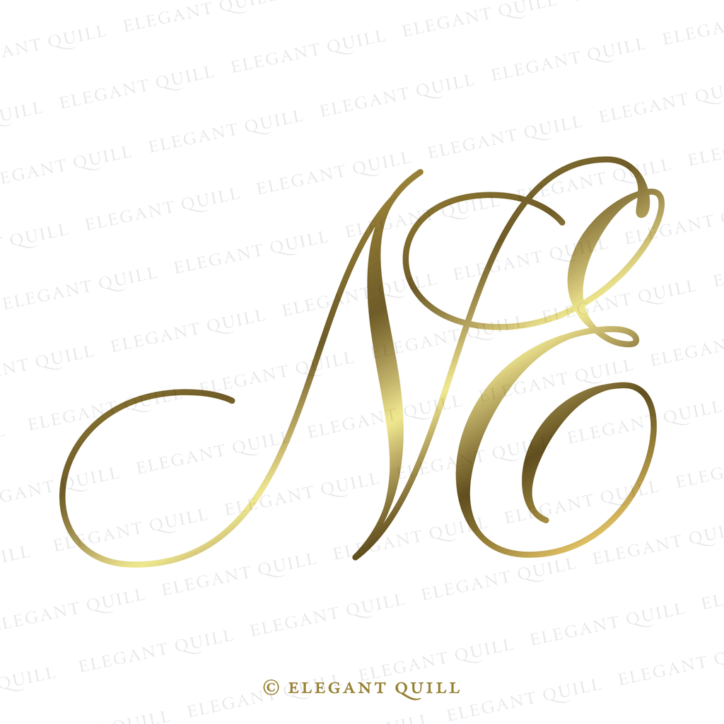 wedding initials logo, EN