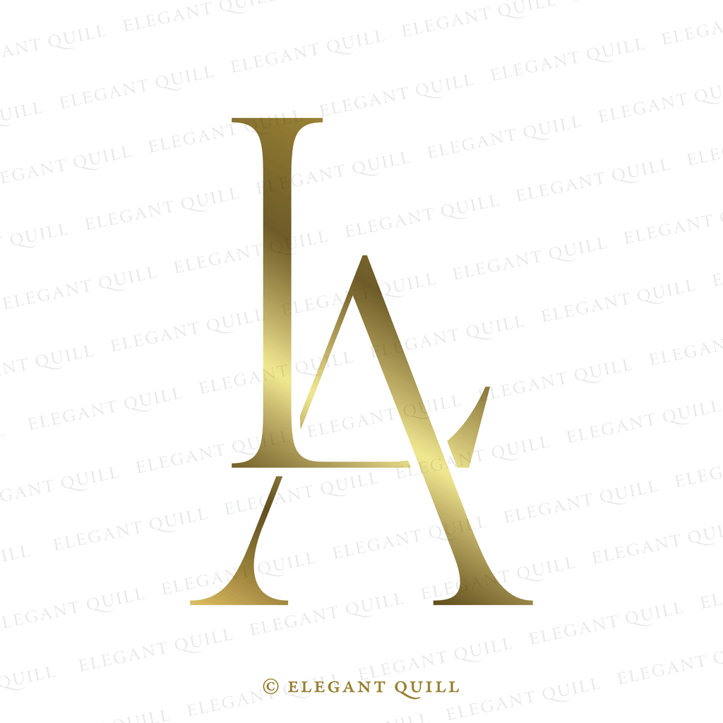 wedding initials monogram, AL