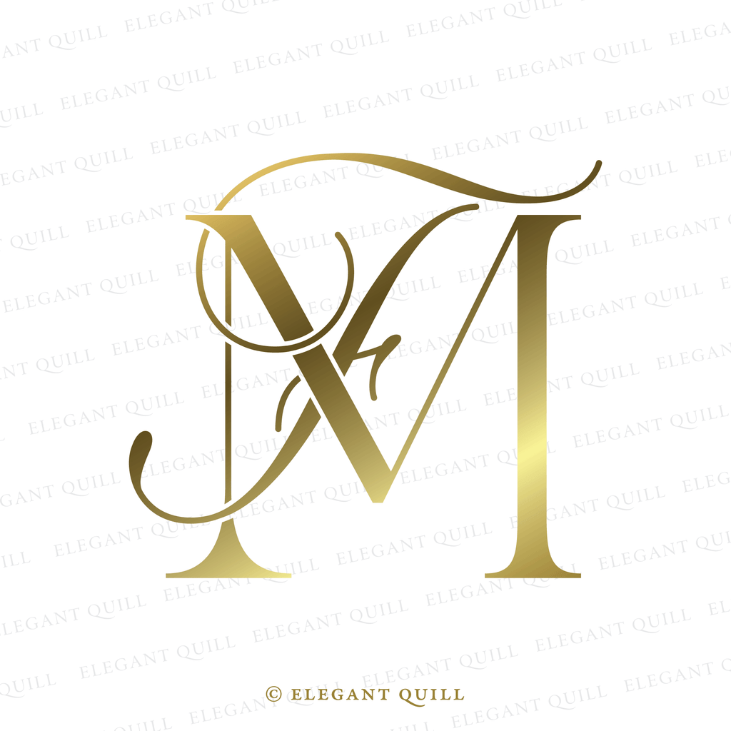wedding initials monogram, FM logo
