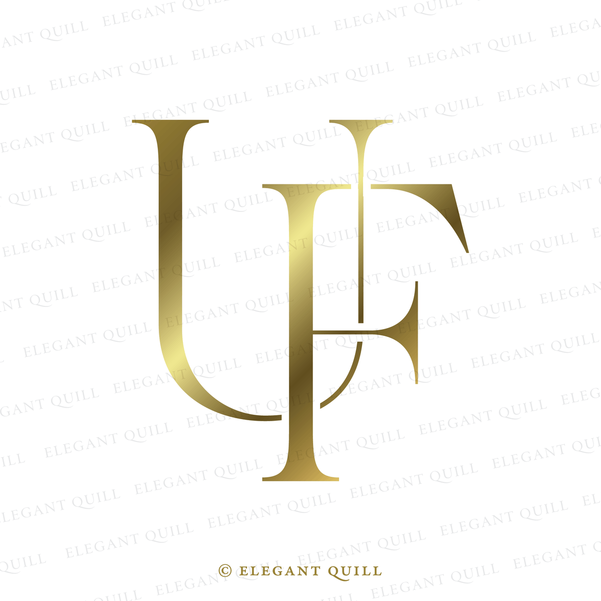 Monogram, FX Initials Logo – Elegant Quill