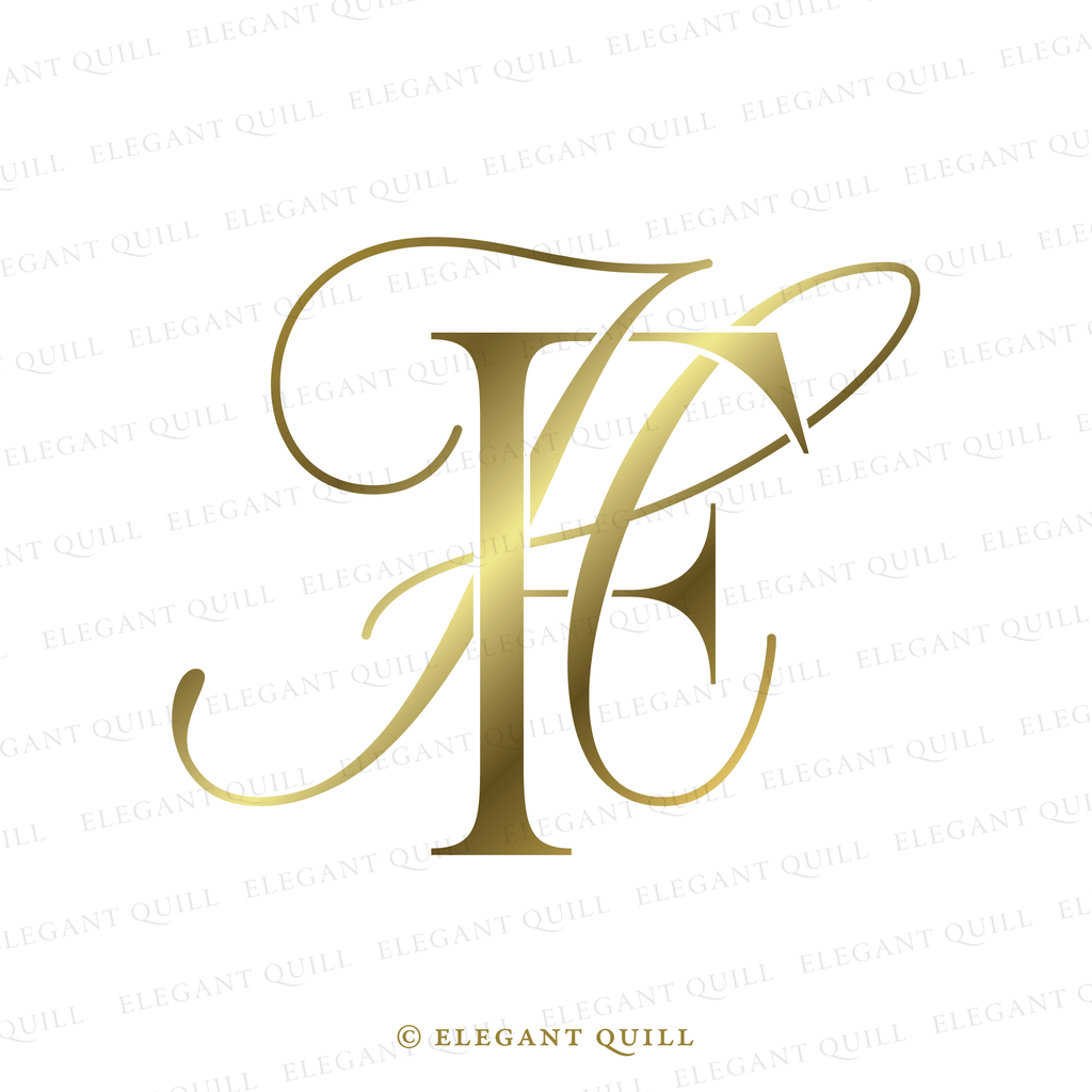 wedding initials monogram HF