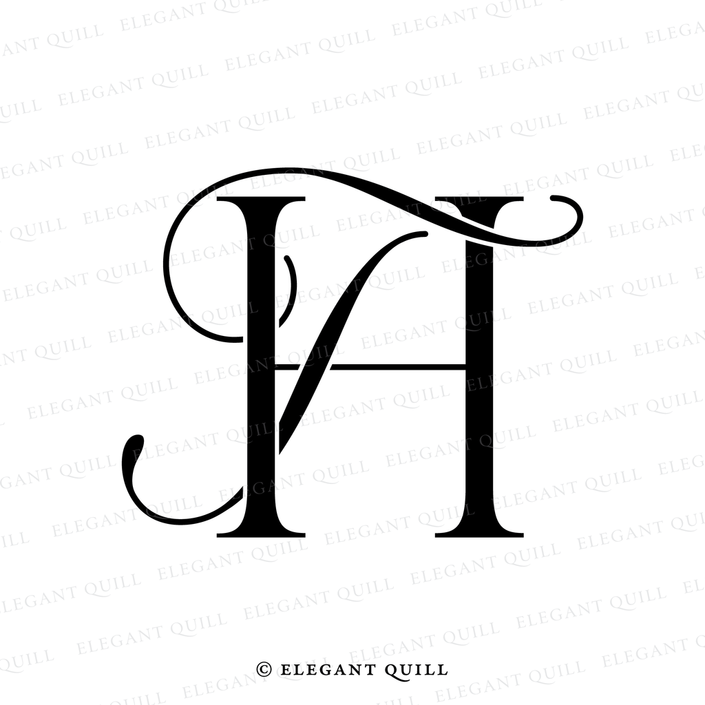 wedding initials monogram TH