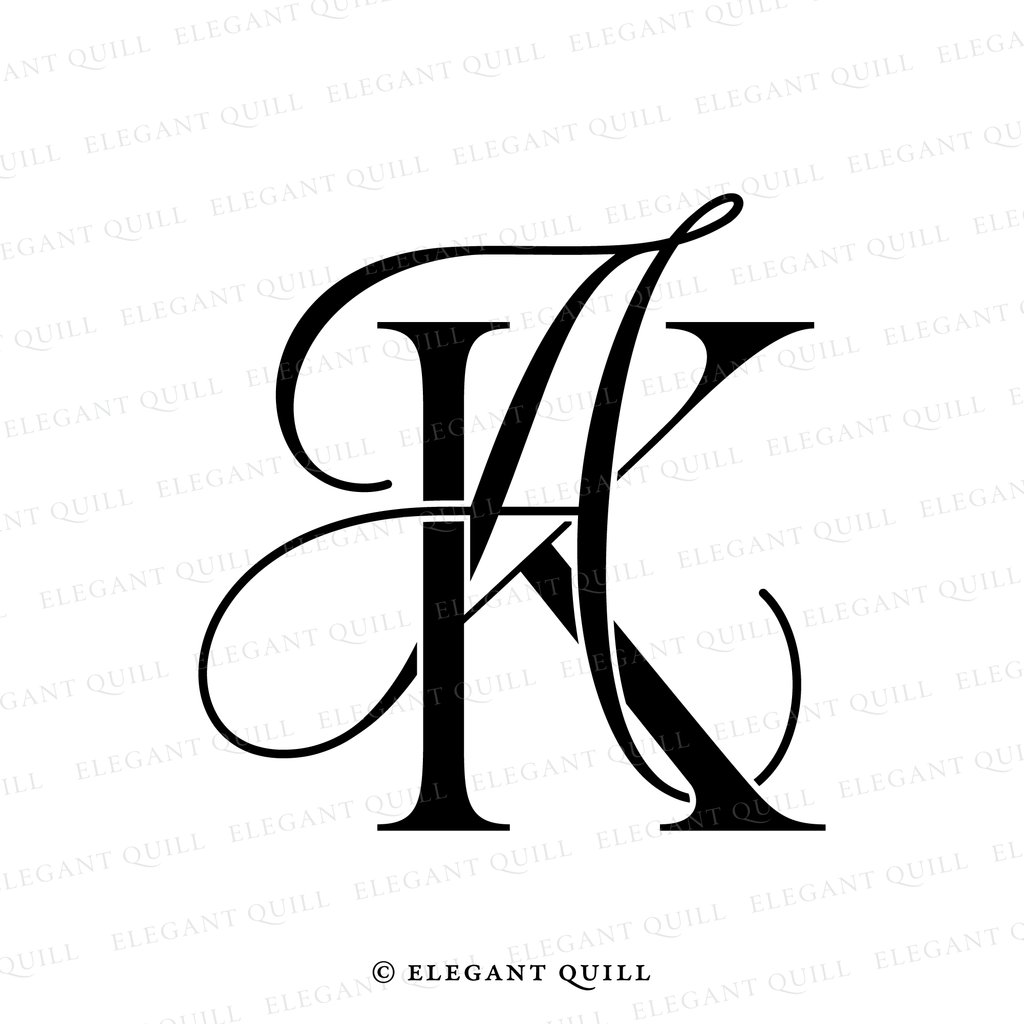 wedding logo AK initials