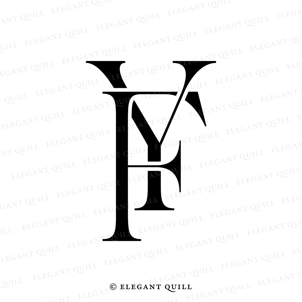 wedding logo design, FY initials