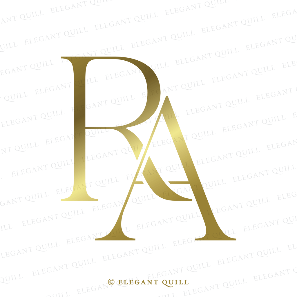 wedding logo monogram, AR initials